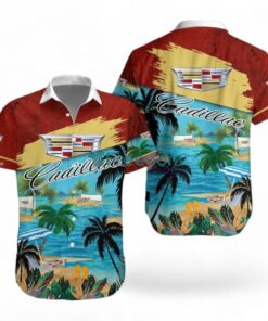 Cadillac Logo Combo Hawaiian Shirt And Short Trending Summer For Fans Product Photo 1