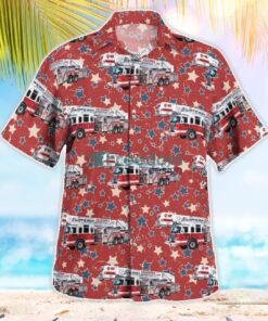 Caledonia Fire Department, Wisconsin Independence Day Hawaiian Shirt Beach Summer Shirt Product Photo 2