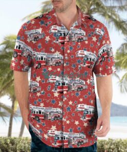 Caledonia Fire Department, Wisconsin Independence Day Hawaiian Shirt Beach Summer Shirt Product Photo 3