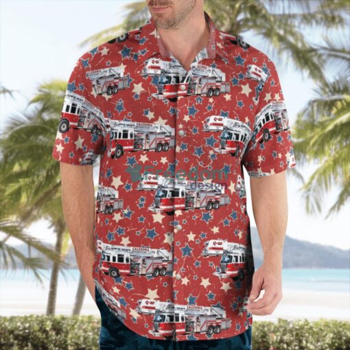 Caledonia Fire Department, Wisconsin Independence Day Hawaiian Shirt Beach Summer Shirt Product Photo 3