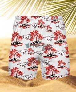 Calgary Stampeders Tropical Beach Hawaiian Shirt And Short Gift For Fans Product Photo 2