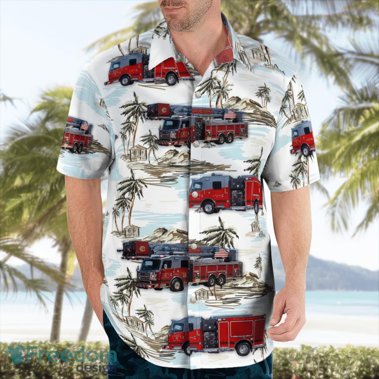 California, Ceres Fire Department Hawaiian Shirt Button Summer Shirt California, Ceres Fire Department Hawaiian Shirt Button Summer Shirt Product Photo 4