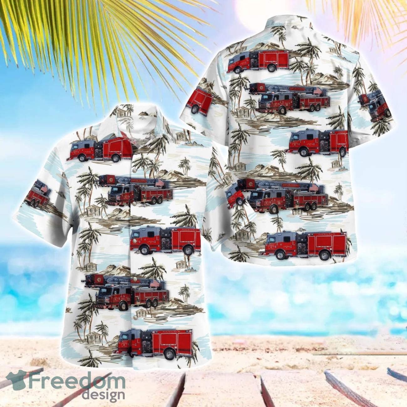 California, Ceres Fire Department Hawaiian Shirt Button Summer Shirt image California, Ceres Fire Department Hawaiian Shirt Button Summer Shirt Product Photo 1