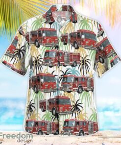 California Costa Mesa Fire & Rescue Department Pumper Hawaiian Shirt Button Summer Shirt Product Photo 2