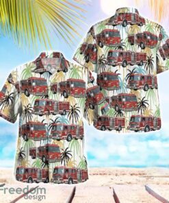 California Costa Mesa Fire & Rescue Department Pumper Hawaiian Shirt Button Summer Shirt