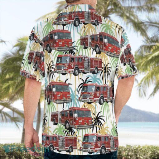 California Costa Mesa Fire & Rescue Department Pumper Hawaiian Shirt Button Summer Shirt Product Photo 4