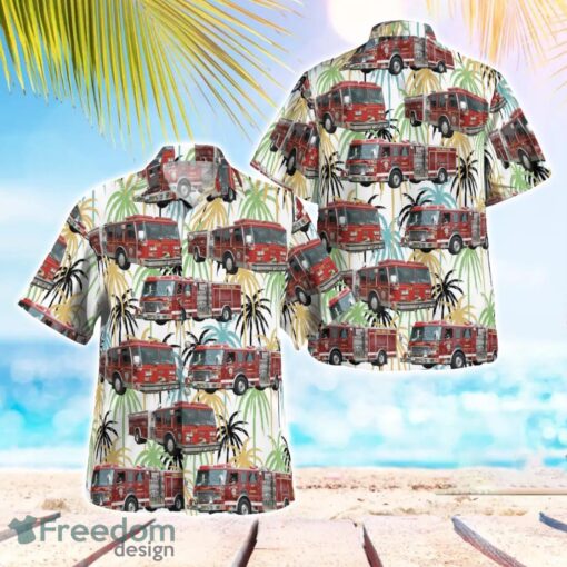 California Costa Mesa Fire & Rescue Department Pumper Hawaiian Shirt Button Summer Shirt Product Photo 1