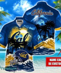 California Golden Bears NCAA Hawaiian Shirt Coconut Tree Waves Beach Hawaii Shirt Custom Name For Fans