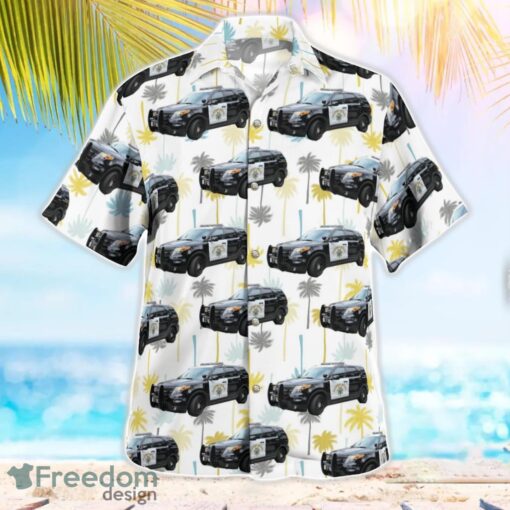 California Highway Patrol Ford Police Interceptor Utility Hawaiian Shirt Button Summer Shirt Product Photo 2