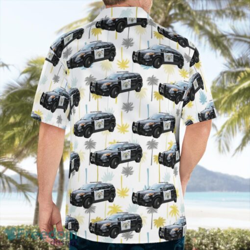 California Highway Patrol Ford Police Interceptor Utility Hawaiian Shirt Button Summer Shirt Product Photo 4