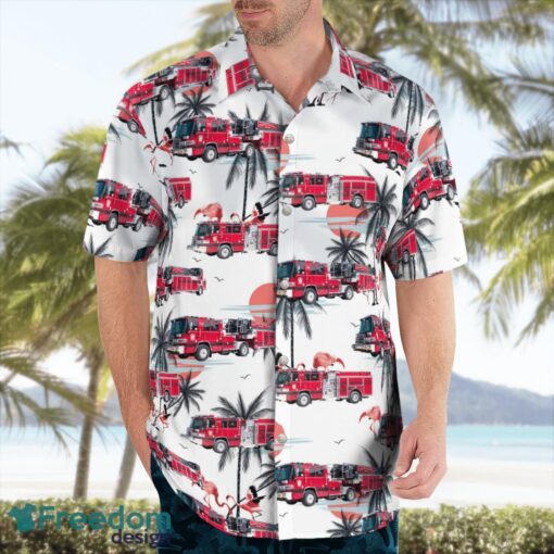 California Livermore - Pleasanton Fire Department Hawaiian Shirt Button Summer Shirt Product Photo 3