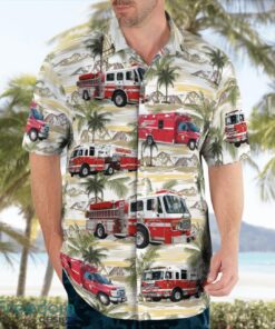 California Newport Beach Fire Department Hawaiian Shirt Button Summer Shirt Product Photo 3