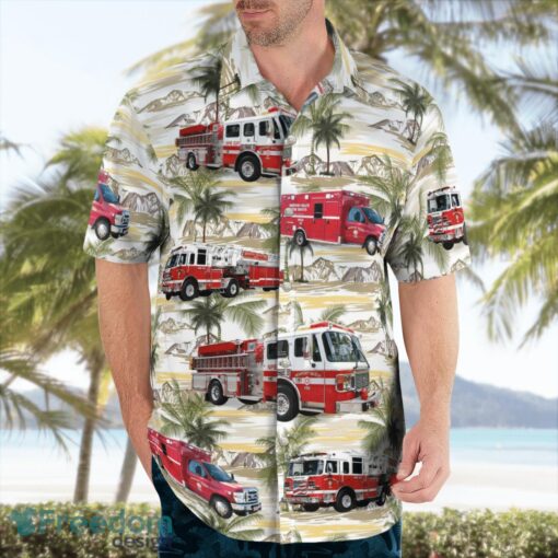 California Newport Beach Fire Department Hawaiian Shirt Button Summer Shirt Product Photo 3