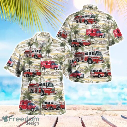 California Newport Beach Fire Department Hawaiian Shirt Button Summer Shirt Product Photo 1