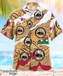 California Three Percenter Hawaiian Shirt Button Summer Shirt Product Photo 3