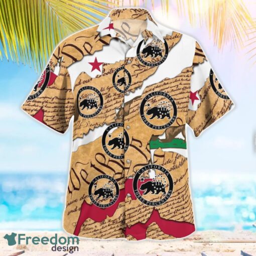 California Three Percenter Hawaiian Shirt Button Summer Shirt Product Photo 3