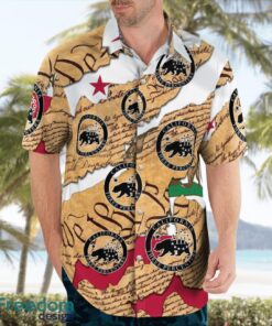 California Three Percenter Hawaiian Shirt Button Summer Shirt Product Photo 4