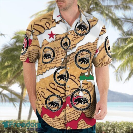 California Three Percenter Hawaiian Shirt Button Summer Shirt Product Photo 4