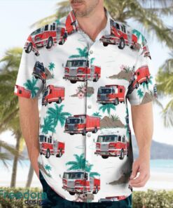 California Ventura City Fire Department Hawaiian Shirt Button Summer Shirt Product Photo 3