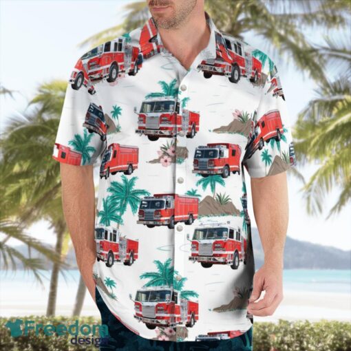 California Ventura City Fire Department Hawaiian Shirt Button Summer Shirt Product Photo 3