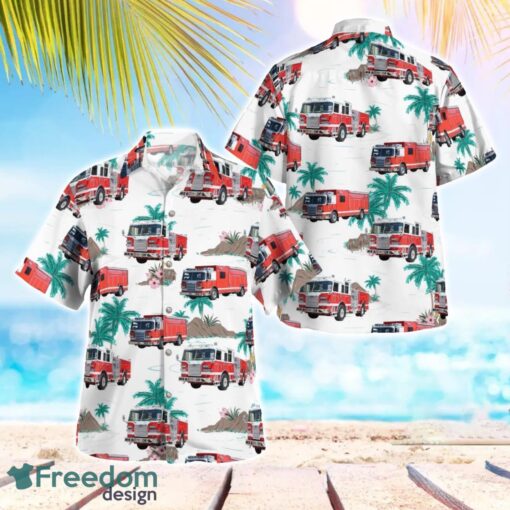 California Ventura City Fire Department Hawaiian Shirt Button Summer Shirt Product Photo 1