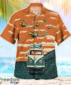 California Ventura County Office Bell EH-1H Helicopter Hawaiian Shirt Button Summer Shirt Product Photo 2