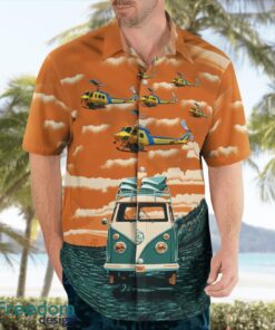 California Ventura County Office Bell EH-1H Helicopter Hawaiian Shirt Button Summer Shirt Product Photo 3