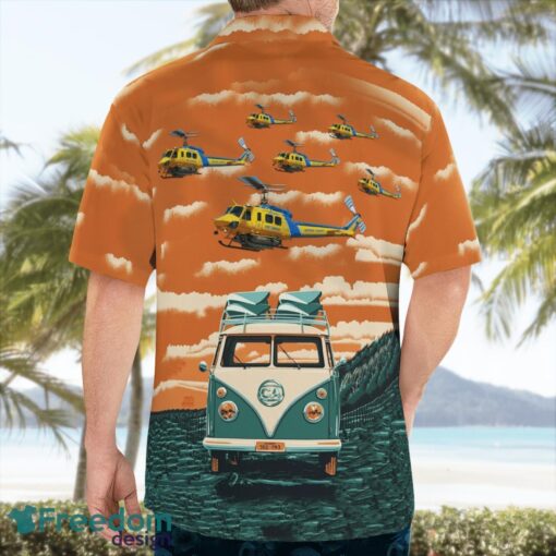 California Ventura County Office Bell EH-1H Helicopter Hawaiian Shirt Button Summer Shirt Product Photo 4