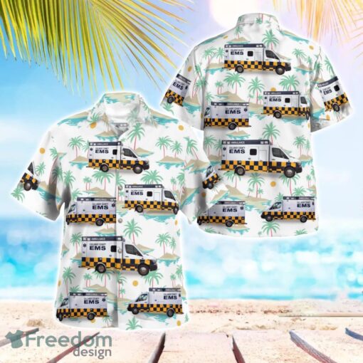 Callaway County EMS 3D Summer Aloha Hawaiian Shirt Product Photo 1