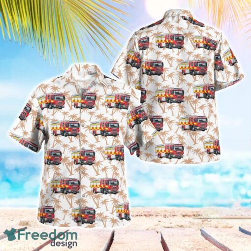 Cambridgeshire Fire & Rescue Service Scania Water Ladder Hawaiian Shirt Gift For Summer Vacation Product Photo 1