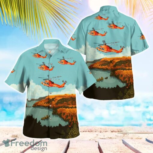 Canada Ontario Air Ambulance S-76A Helicopter Beach Hawaiian Shirt Gift For Summer Holiday Product Photo 1