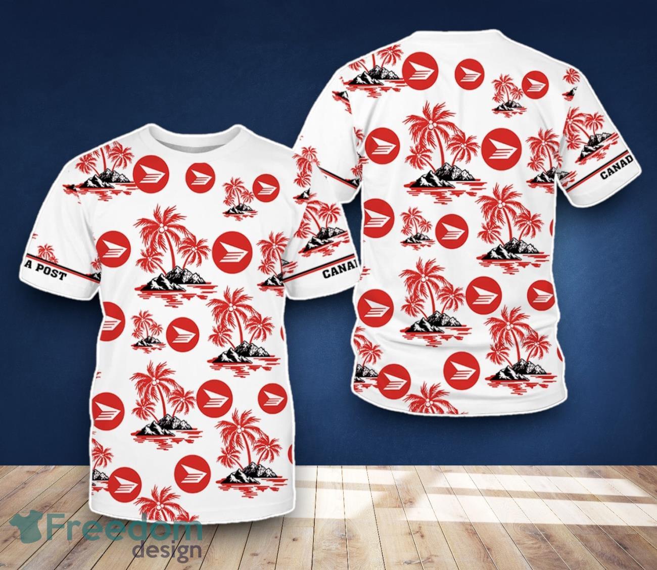 Canada Post 3D T Shirt Coconut Tree Pattern For Men Women image Canada Post 3D T-Shirt Coconut Tree Pattern For Men Women Product Photo 1