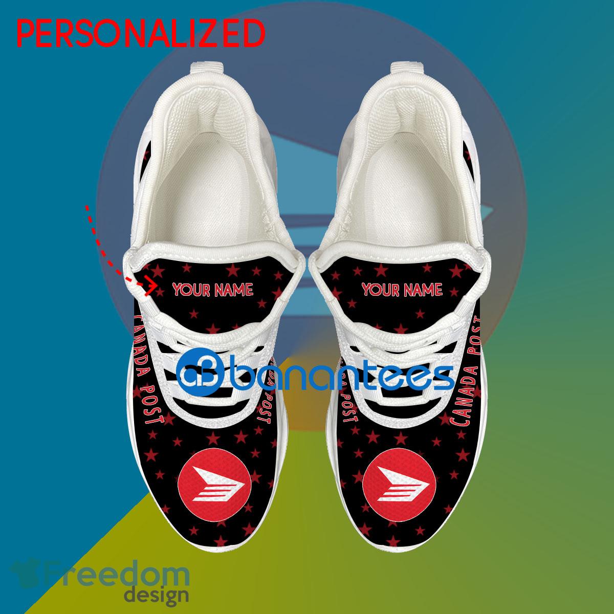 Canada Post Sport Sneaker Curate Custom Name Gift Max Soul Shoes USA Flag Star New For Fans image Canada Post Sport Sneaker Curate Custom Name Gift Max Soul Shoes USA Flag Star New For Fans - Canada Post Running Shoes New Trending Personalized Photo 2