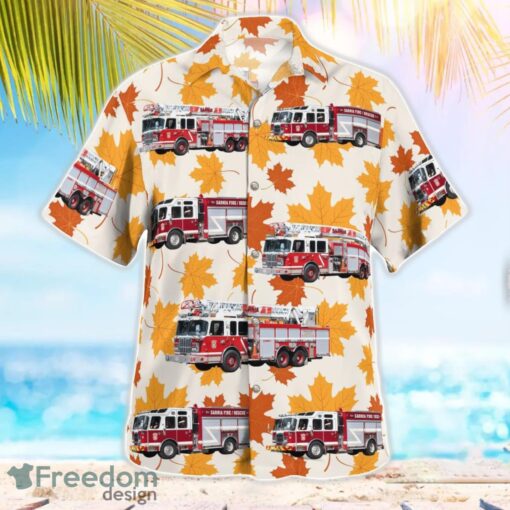 Canada, Sarnia Fire Rescue 3D Hawaiian Shirt Product Photo 3