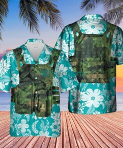 Canadian Army Tactical Vest Short Sleeve Hawaiian Shirt Beach Summer Shirt