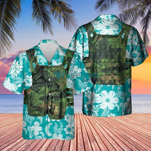 Canadian Army Tactical Vest Short Sleeve Hawaiian Shirt Beach Summer Shirt Product Photo 1