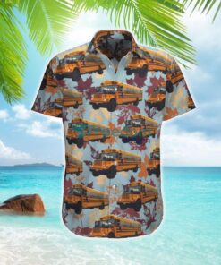 Canadian School Bus Hawaiian Shirt Beach Summer Shirt