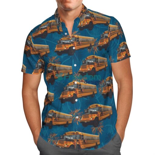 Canadian School Bus Hawaiian Shirt Beach Summer Shirt For Men Women Product Photo 2