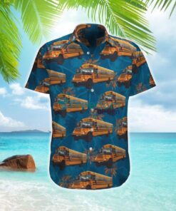 Canadian School Bus Hawaiian Shirt Beach Summer Shirt For Men Women