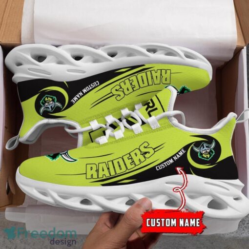 Canberra Raiders NRL Max Soul Shoes Sneakers Sport Gift For Fans Running Shoes Custom Name Product Photo 3