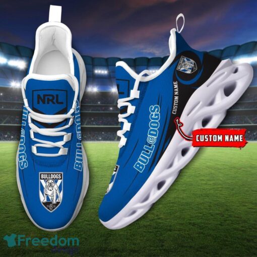 Canterbury Bulldogs NRL Max Soul Shoes Sneakers Sport Gift For Fans Running Shoes Custom Name Product Photo 2