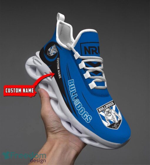 Canterbury Bulldogs NRL Max Soul Shoes Sneakers Sport Gift For Fans Running Shoes Custom Name Product Photo 1