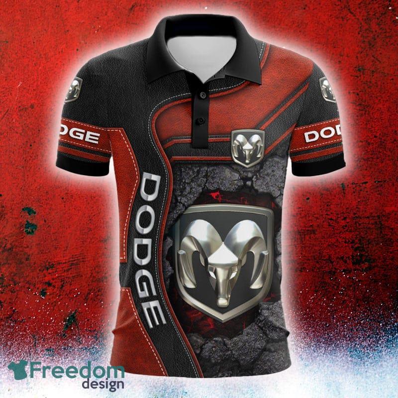 Car Racing Dodge Logo Hidden Truck Leather Pattern Polo Car AOP - Car Racing Dodge Logo Hidden Truck Leather Pattern Polo Car AOP