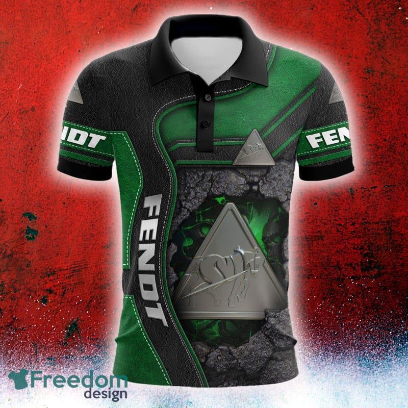 Car Racing Fendt Logo Hidden Truck Leather Pattern 3D Polo Shirt For Men And Women - Car Racing Fendt Logo Hidden Truck Leather Pattern 3D Polo Shirt For Men And Women