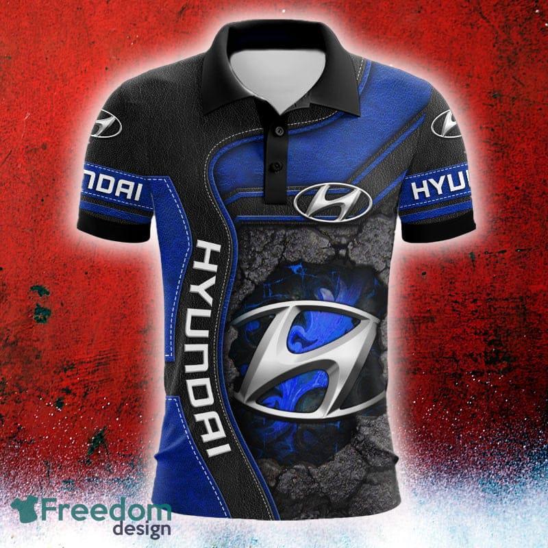 Car Racing Hyundai Logo Hidden Truck Leather Pattern Polo Car AOP - Car Racing Hyundai Logo Hidden Truck Leather Pattern Polo Car AOP