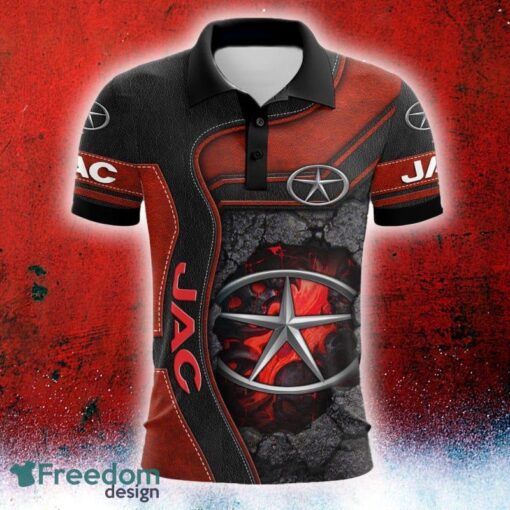 Car Racing JAC Logo Hidden Truck Leather Pattern 3D Polo Shirt For Men And Women - Car Racing JAC Logo Hidden Truck Leather Pattern 3D Polo Shirt For Men And Women