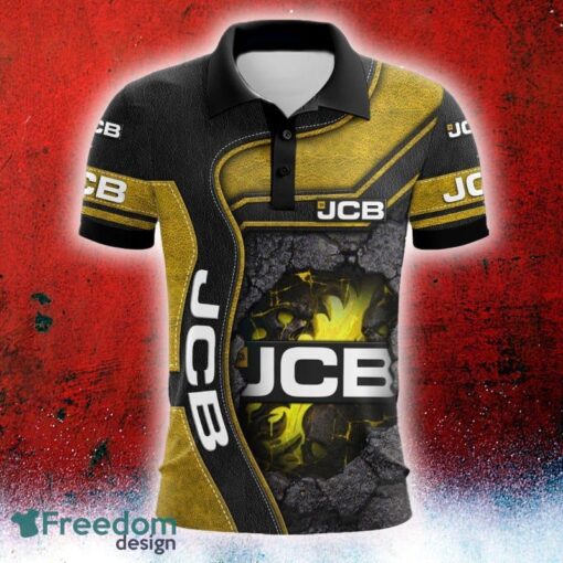 Car Racing JCB Logo Hidden Truck Leather Pattern 3D Polo Car Shirt - Car Racing JCB Logo Hidden Truck Leather Pattern 3D Polo Car Shirt