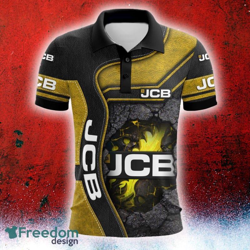 Car Racing JCB Logo Hidden Truck Leather Pattern 3D Polo Car Shirt - Car Racing JCB Logo Hidden Truck Leather Pattern 3D Polo Car Shirt