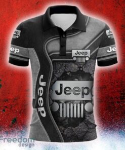 Car Racing Jeep Logo Hidden Truck Leather Pattern Polo Car AOP For Men And Women