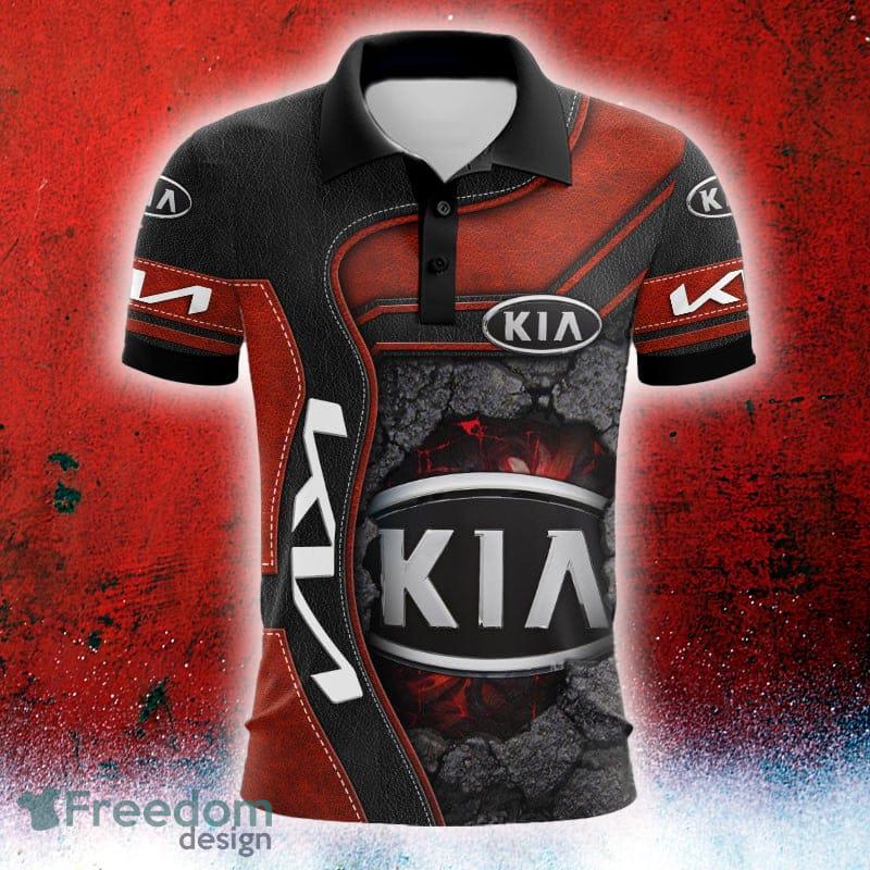 Car Racing Kia Logo Hidden Truck Leather Pattern 3D Polo Car Shirt - Car Racing Kia Logo Hidden Truck Leather Pattern 3D Polo Car Shirt